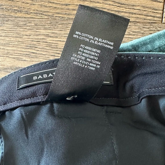 Babaton Women’s Green Velvet Cropped Pants - Size 4 - Picture 7 of 7